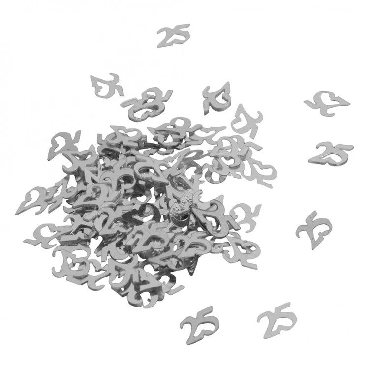 SILVER CONFETTI TABLE SCATTERS 25