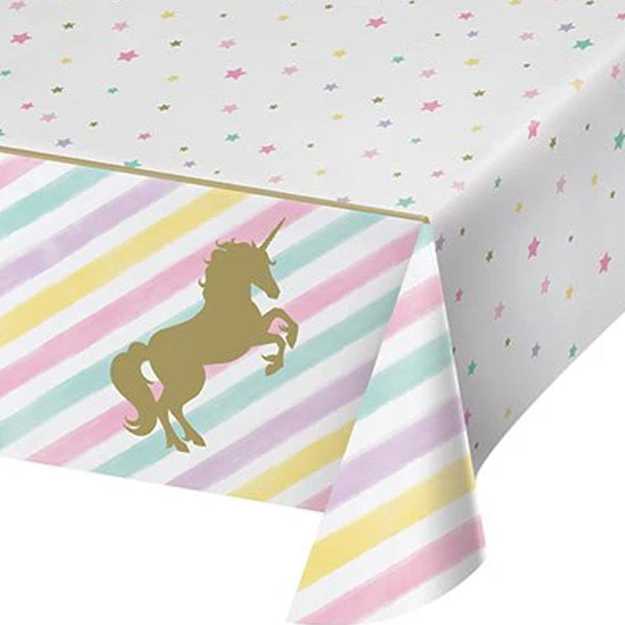 Unicorn Sparkle Tablecover Plas 137cm x 259cm