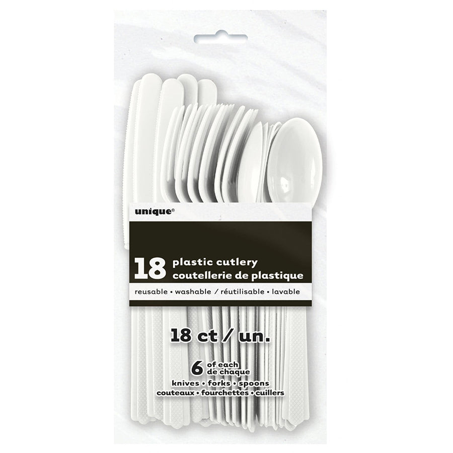WHITE 18 ASSTD CUTLERY