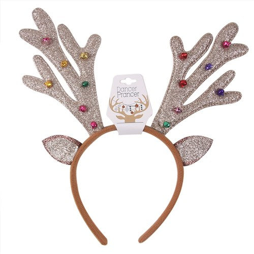 FOIL GLITTER REINDEER HEADBAND