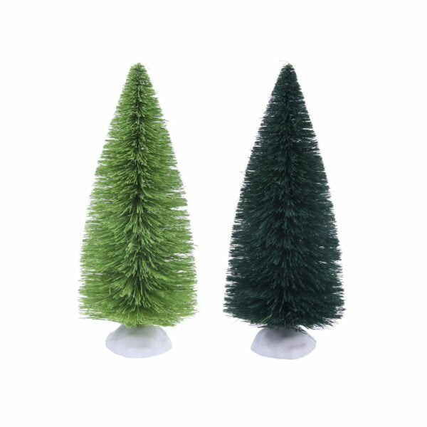 2A SISAL TREES FOREST GREEN &amp; PINE GREEN 14.3CM
