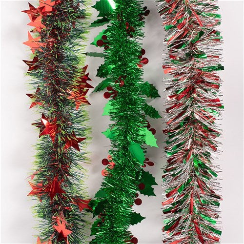 3A - 2M RED&GREEN TINSEL