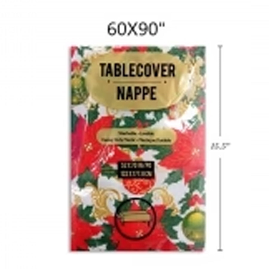 XMAS TABLE CLOTH 60X90" FLANNELBACK 70GSM