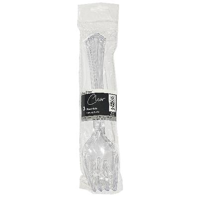 CLEAR SERVING FORK 3PCS