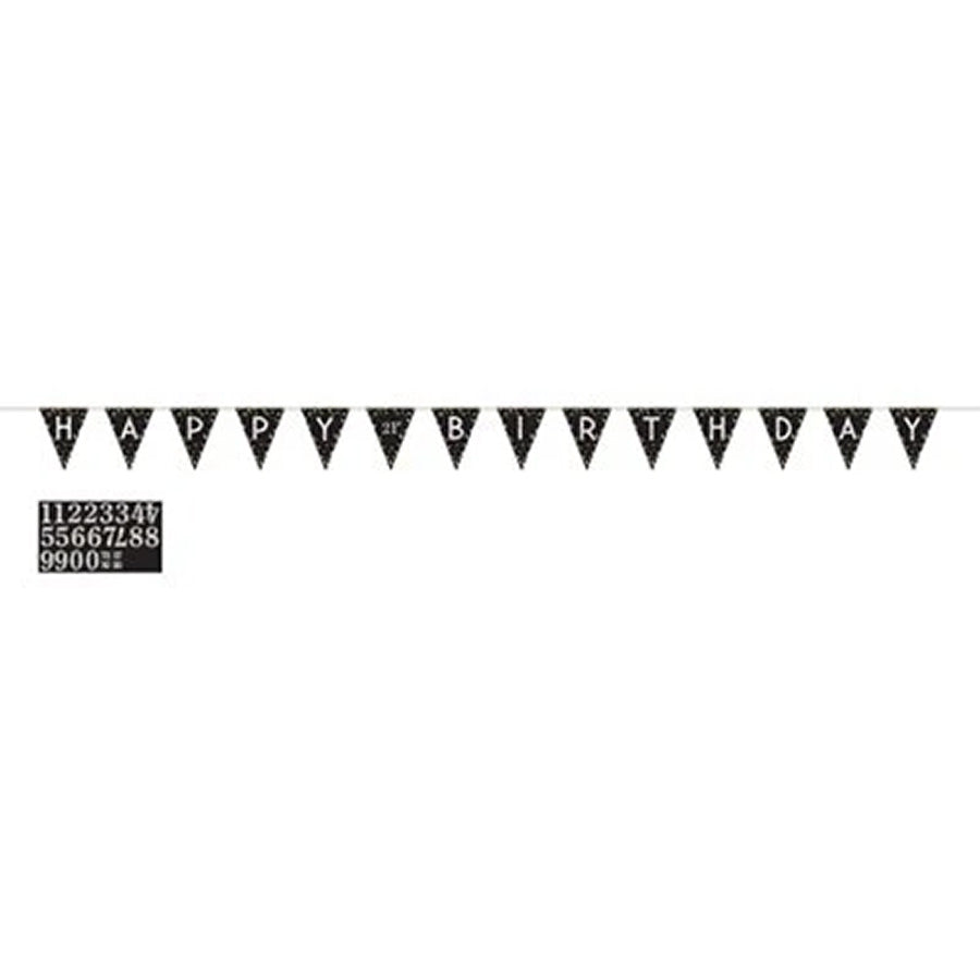 BLACK SPARKLING AGE FLAG