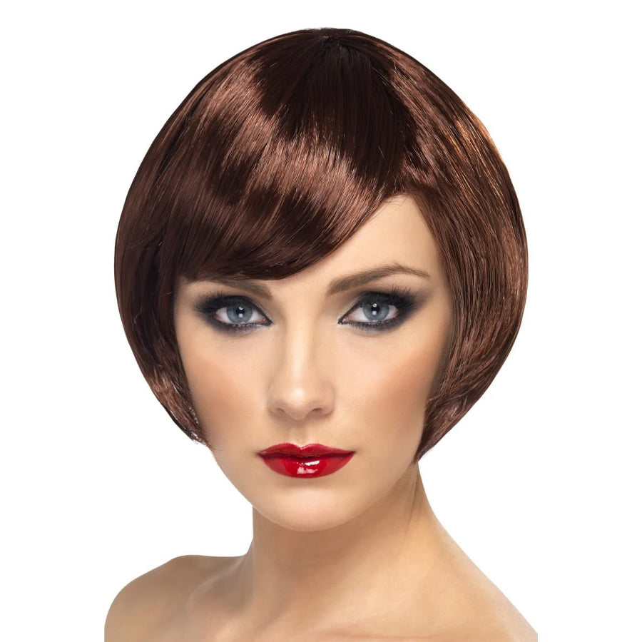 BROWN SHORT BABE WIG