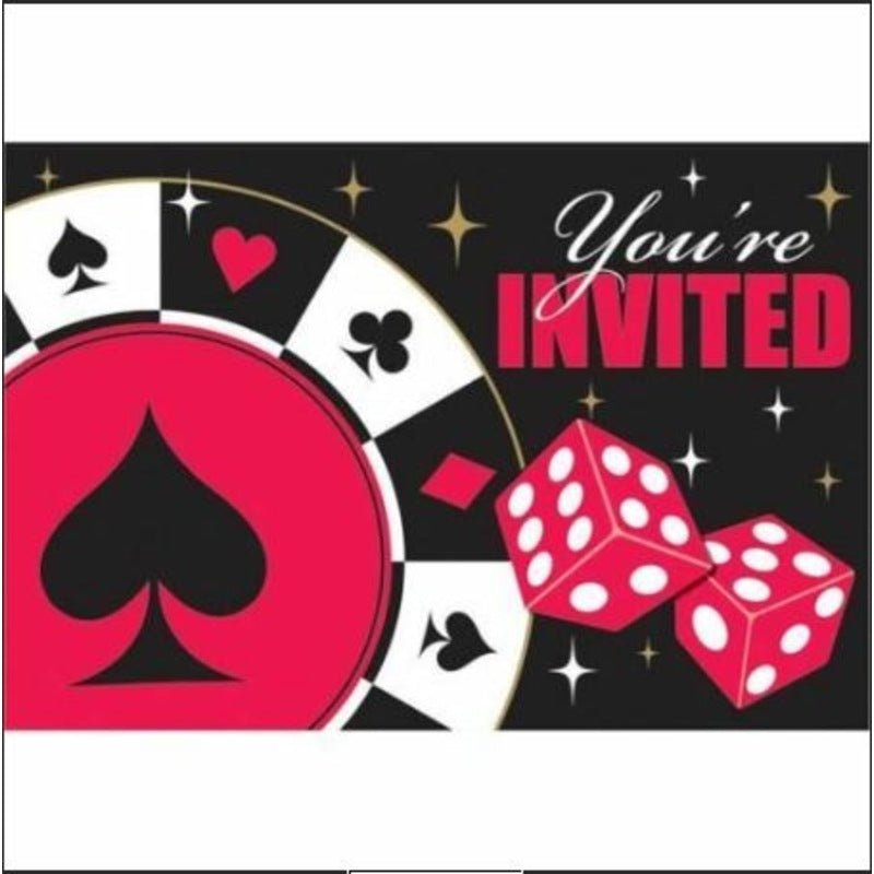 PLACE YOUR BETS INVITATIONS PK8
