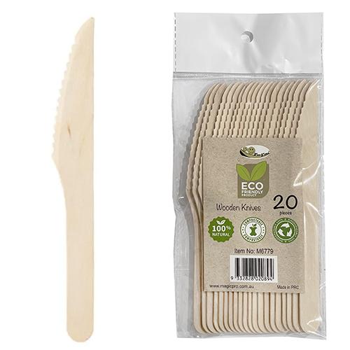 16CM WOOD KNIFE PK20