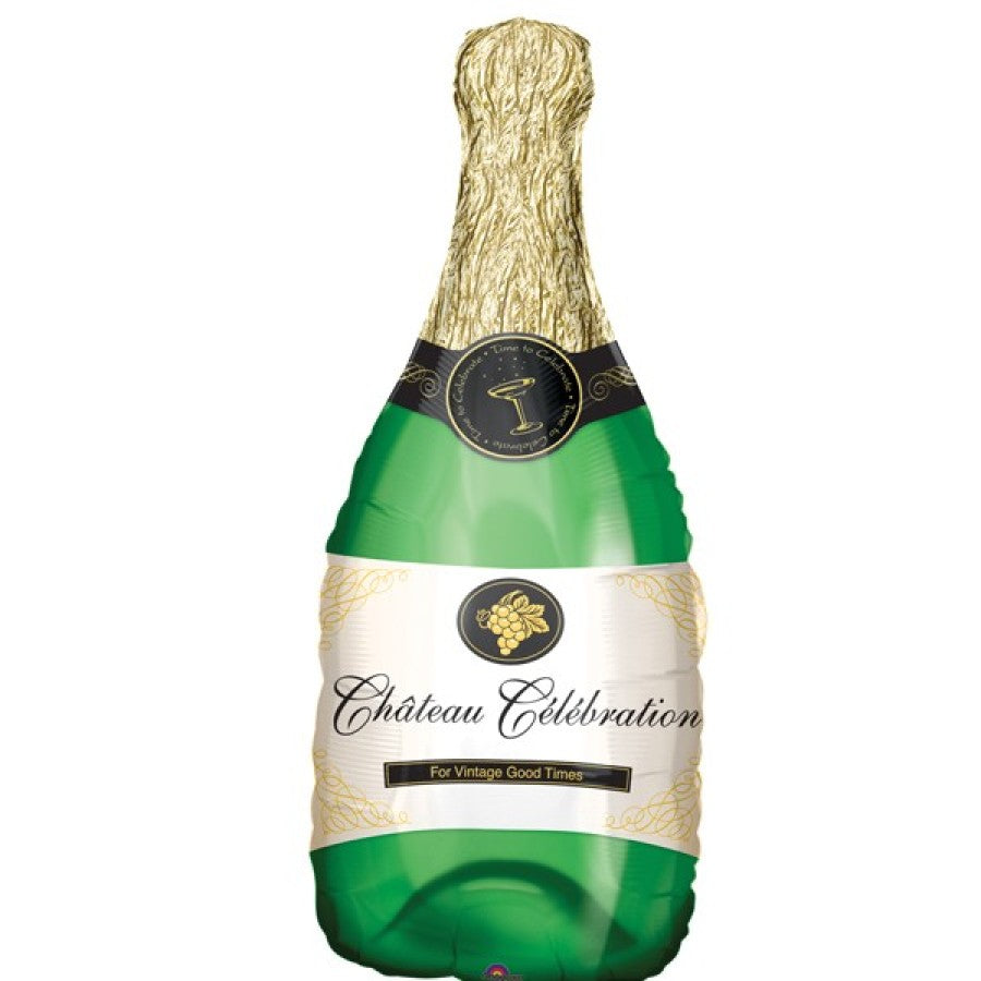 Champagne Bottle Gold Foil Super Shape