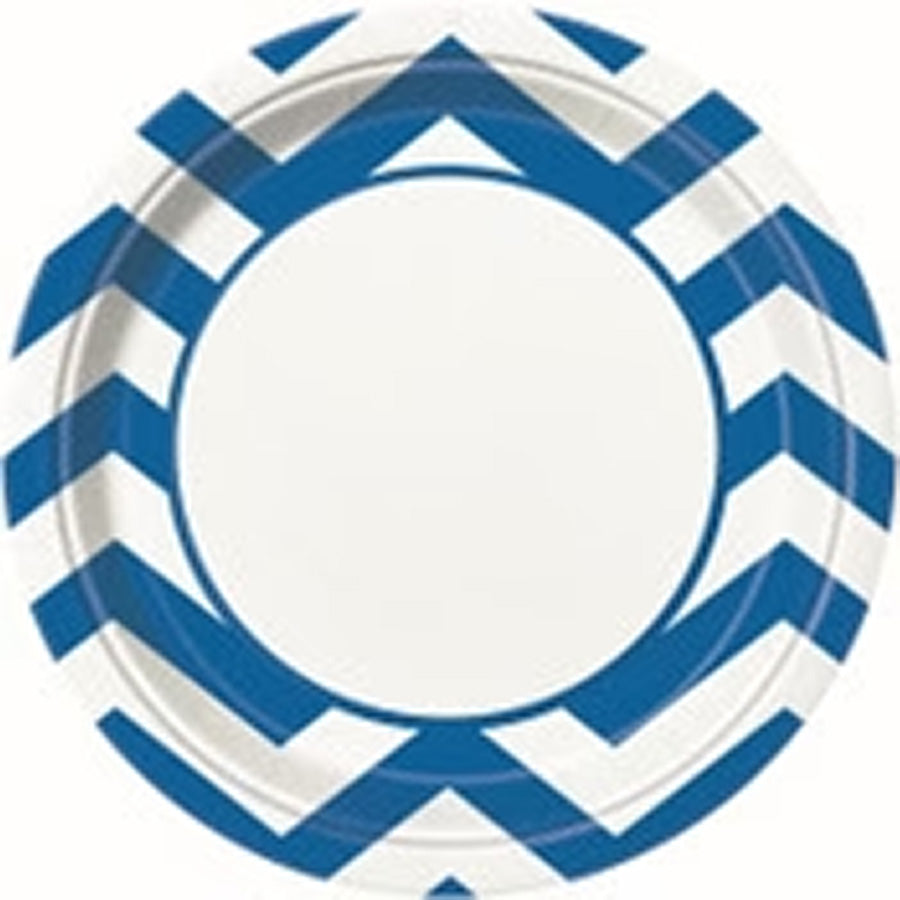 CHEVRON 8 x 9" PLATES - R/BLUE
