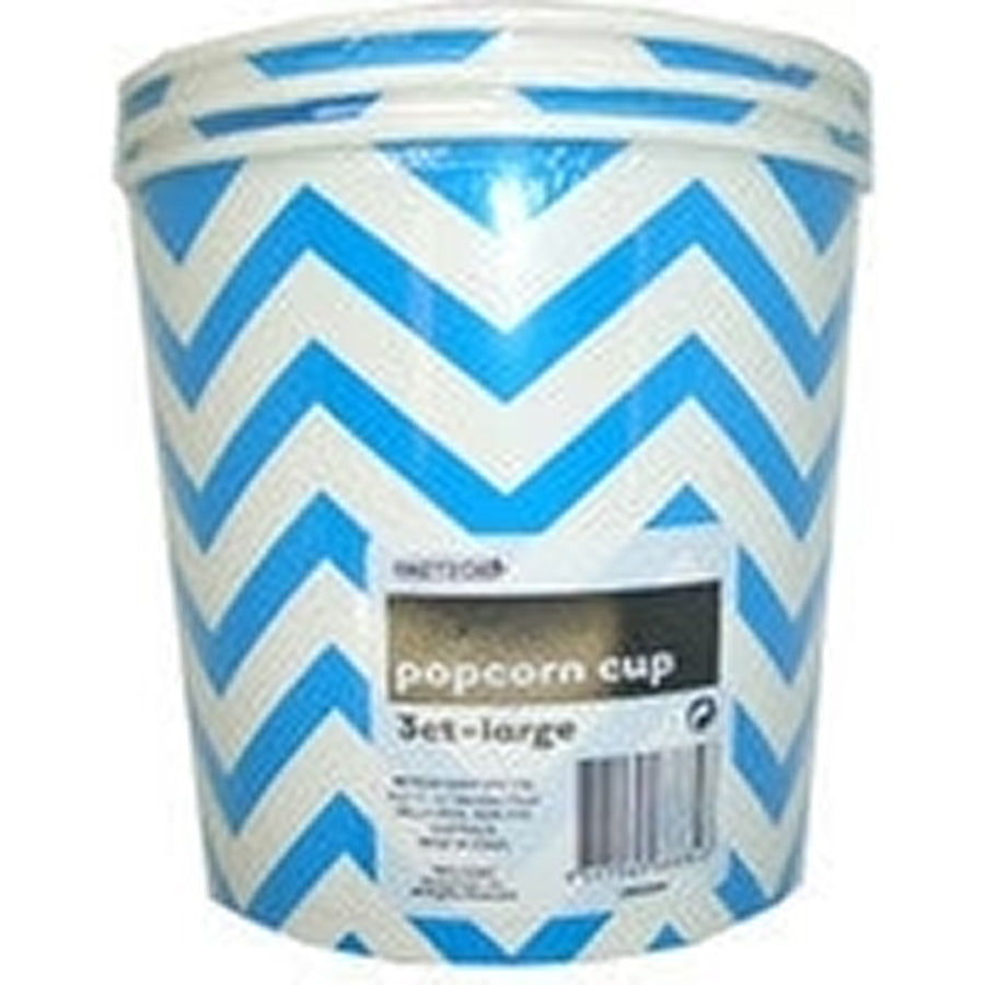 CHEVRON 3PK P/CORN CUPS LGE-R/BL
