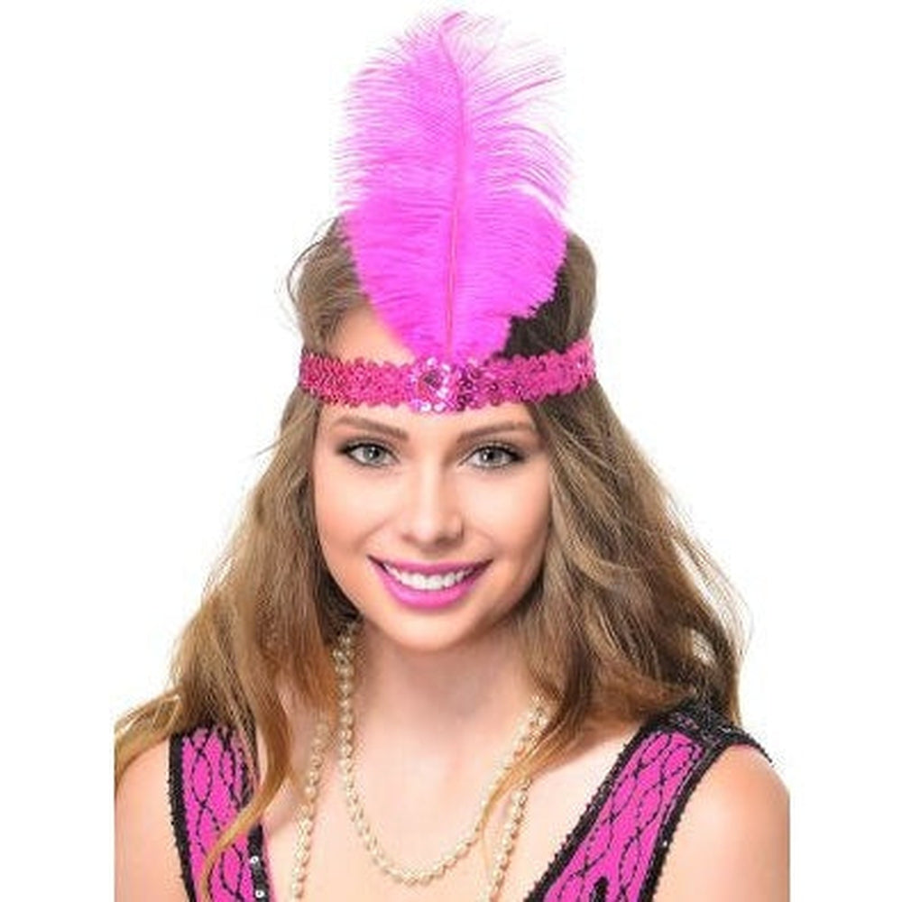 FLAPPER HEADBAND HOT PINK