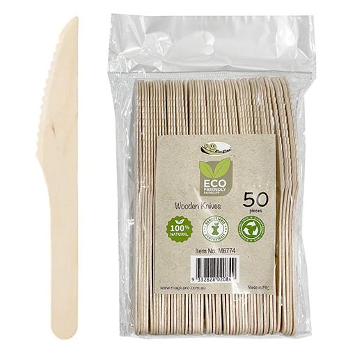 16CM WOOD KNIFE PK50