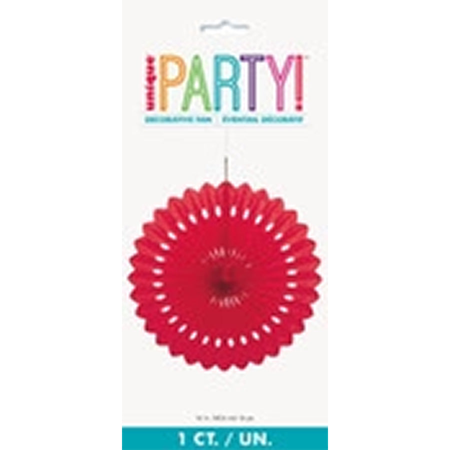 DECORATIVE FAN 40cm - RED