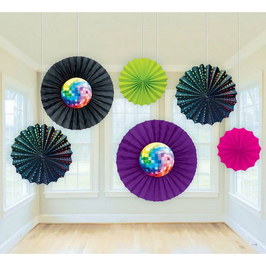 DISCO FEVER PRINTED PAPER FANS