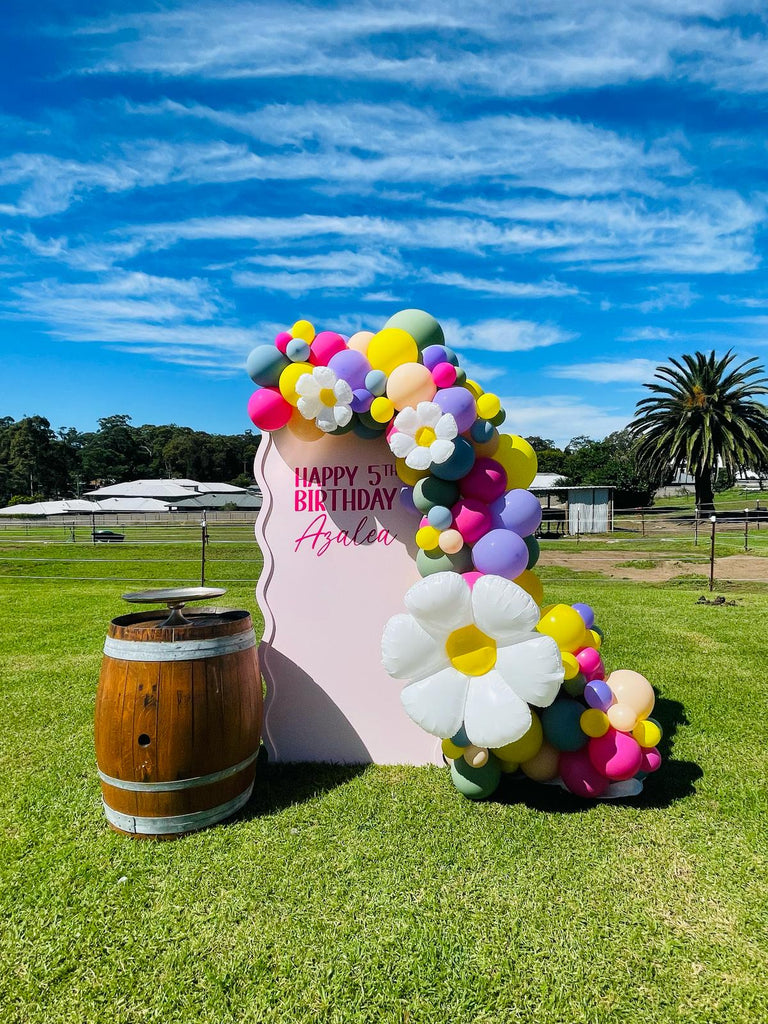 Pony Themed Balloon Garland on Wavy Board