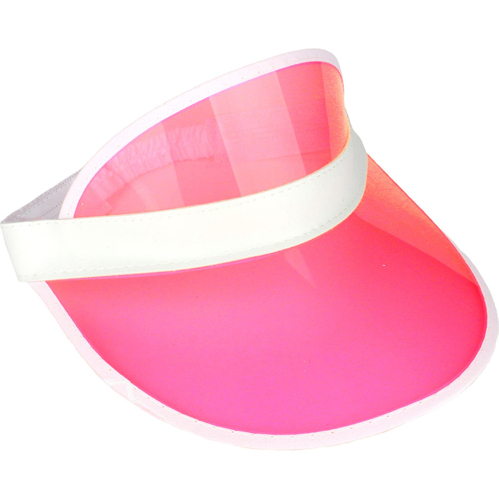 Perspex Visor White Rim -Pink