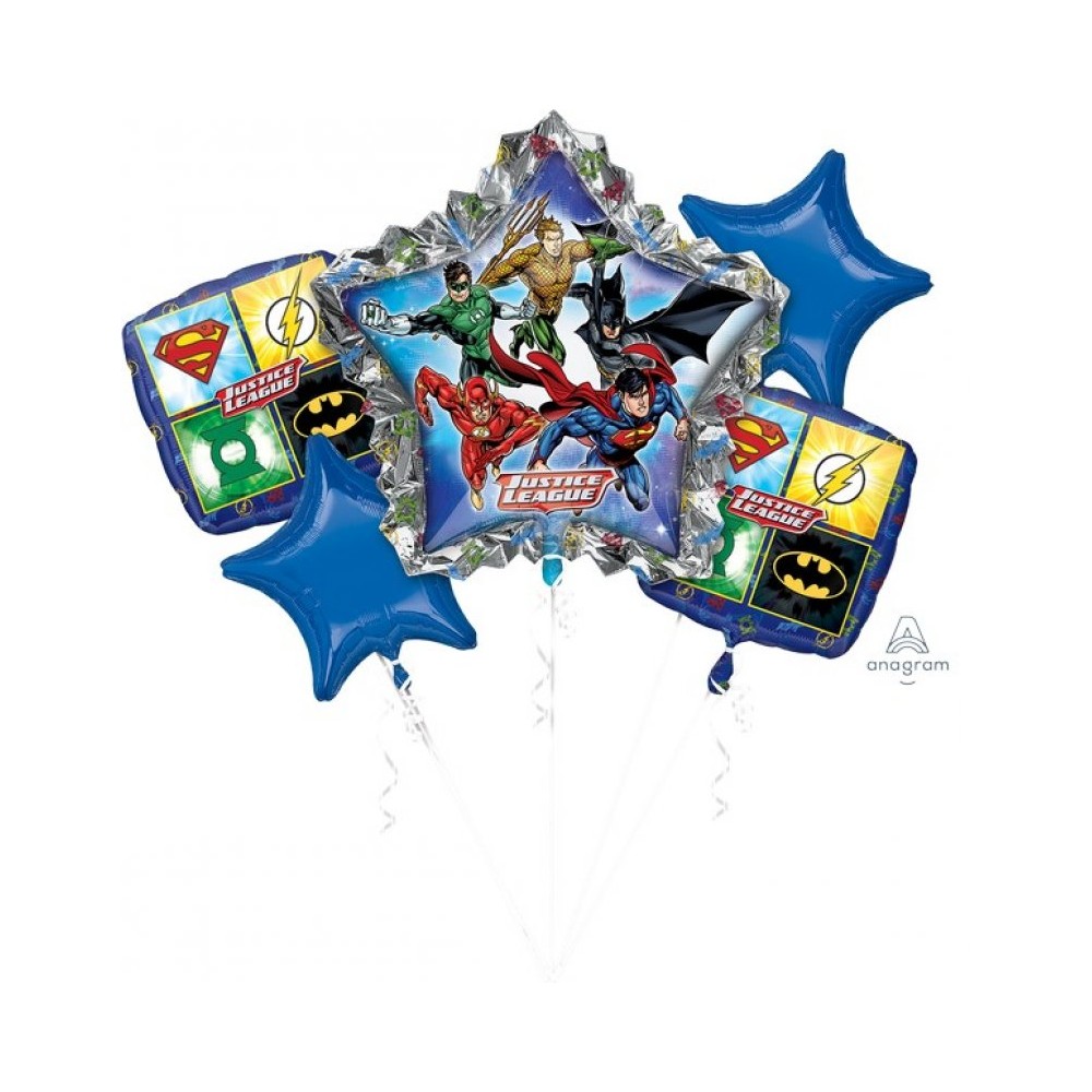 Justice League SuperShape Foil Balloons Bouquet