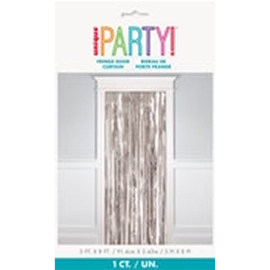 FRINGE DOOR CURTAIN - SILVER