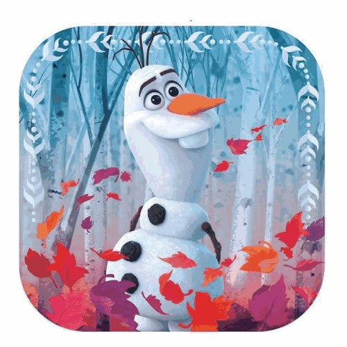 Frozen 2 17cm Square Metallic Paper Plates PK8