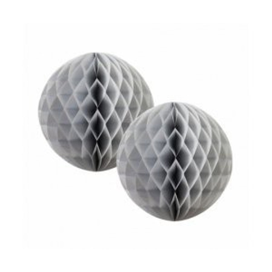 FS Honeycomb Ball Metallic Silver 15cm 2 pk