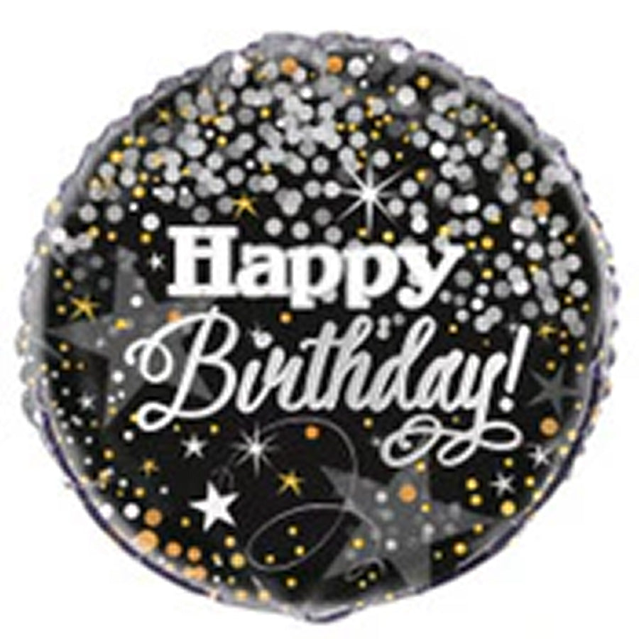 Glittering Birthday "Happy Birthday" 45cm (18") Foil Balloons Packaged