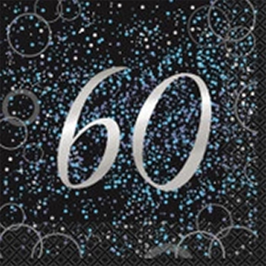 GLITZ BLUE 16 LUN NAPKINS - 60