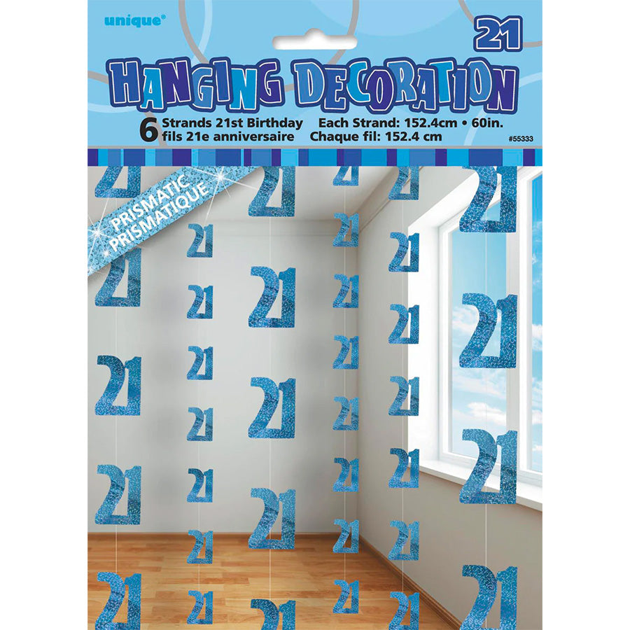 GLITZ BLUE 6 HANG DECO 5ft -21