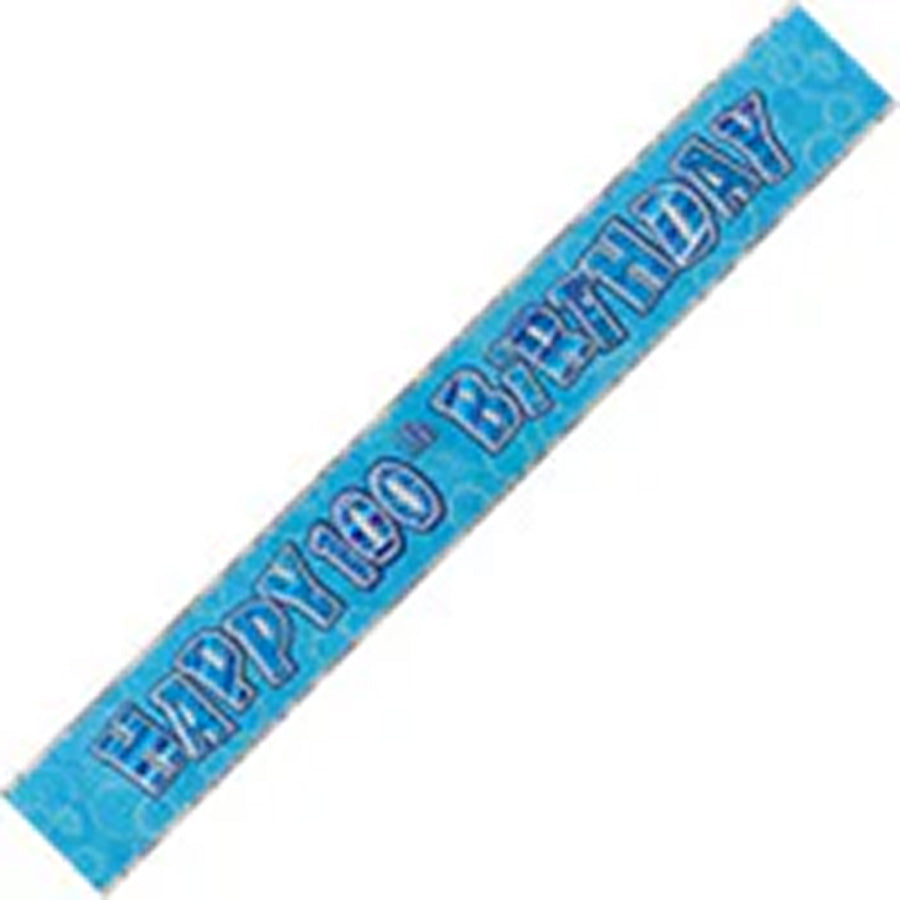 Glitz Blue Foil Banner 3.65m (12') - 100