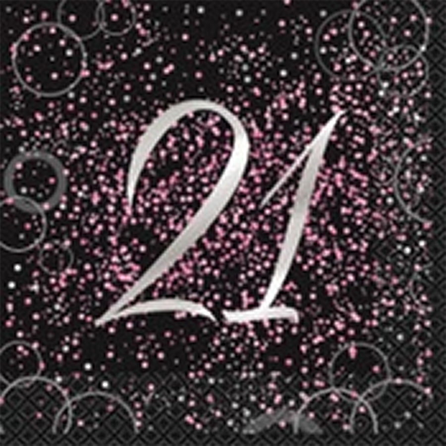 GLITZ PINK 16 LUN NAPKINS - 21