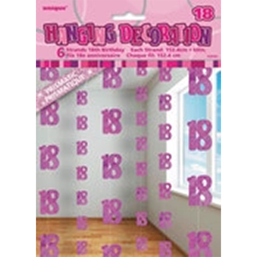 GLITZ PINK 6 HANG DECO 5ft -18