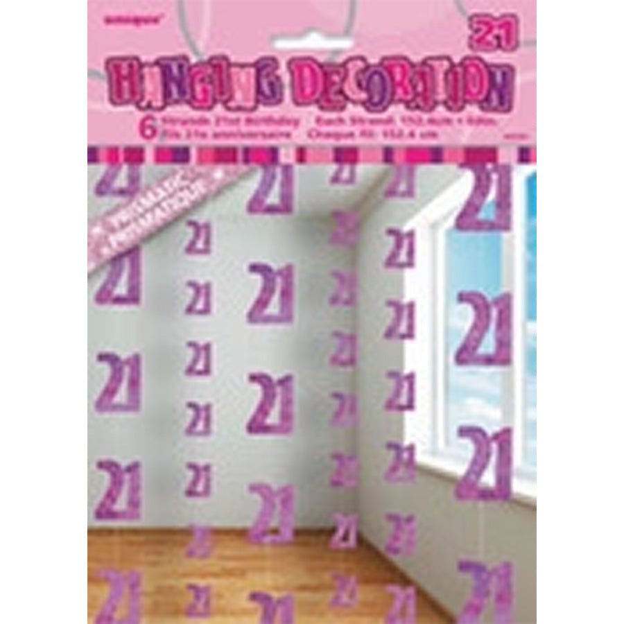 GLITZ PINK 6 HANG DECO 5ft -21