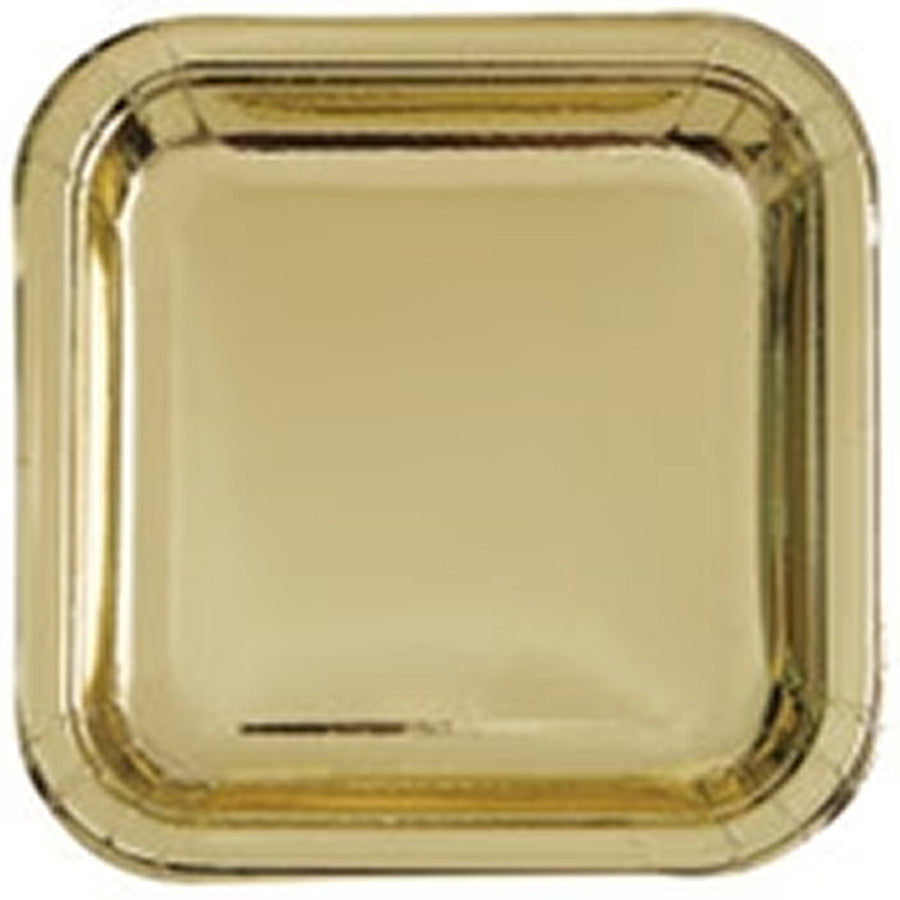 GOLD FOIL 8 x 7" SQ PLATES