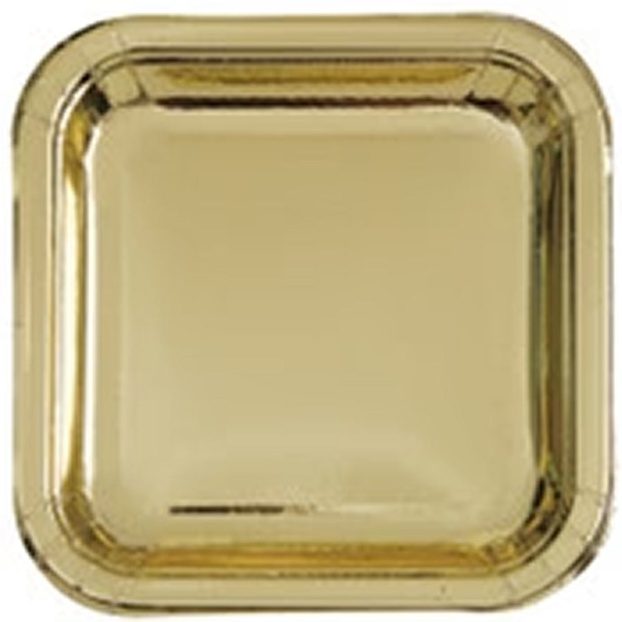 GOLD FOIL 8 x 9" SQ PLATES