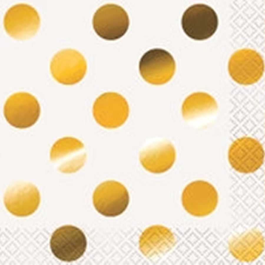 GOLD FOIL DOTS 16 BEV NAPS