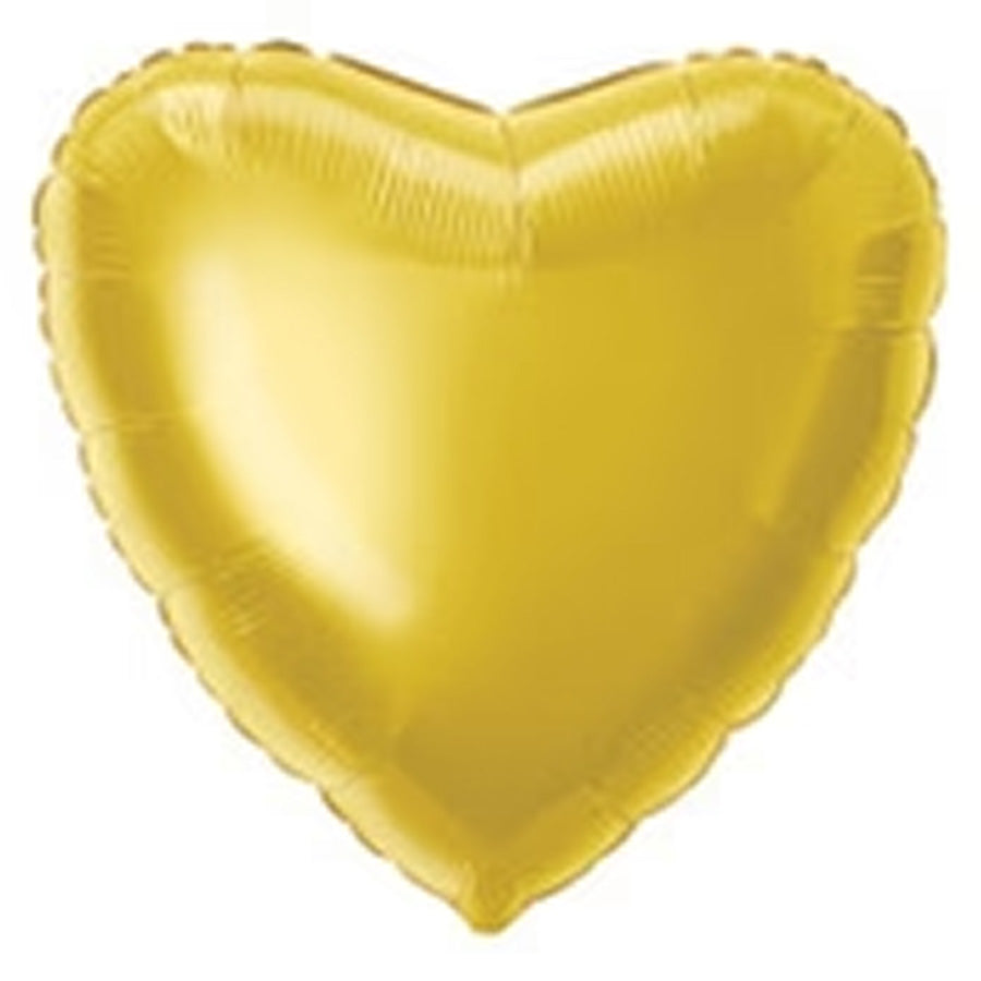 GOLD HEART 18" FOIL BLN PKG