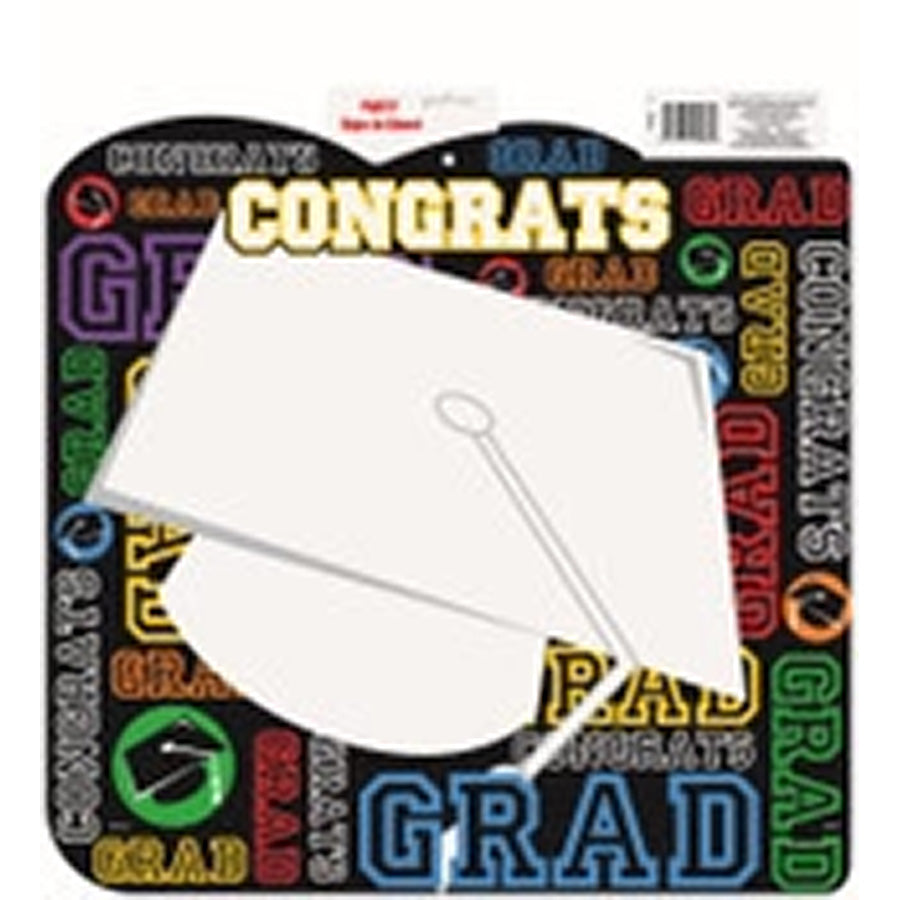 Grad Party Sign In Cutout 43cm H x 45cm W (17" x 18")