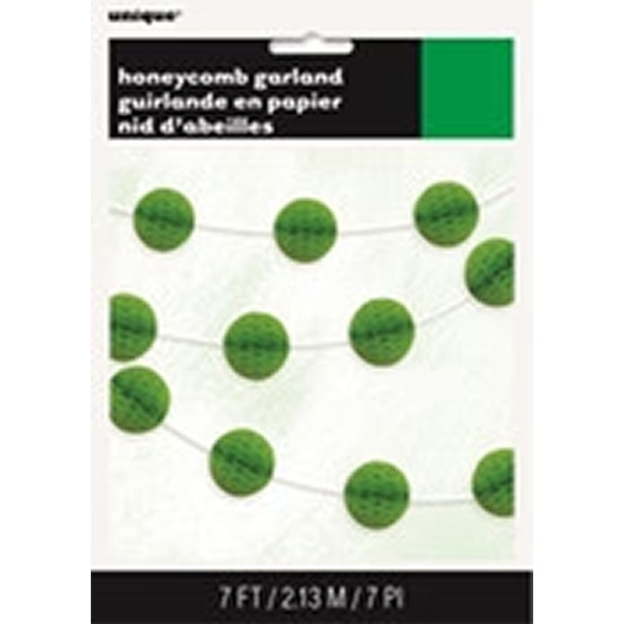 H/COMB BALL GARLAND 7ft -L/GRN