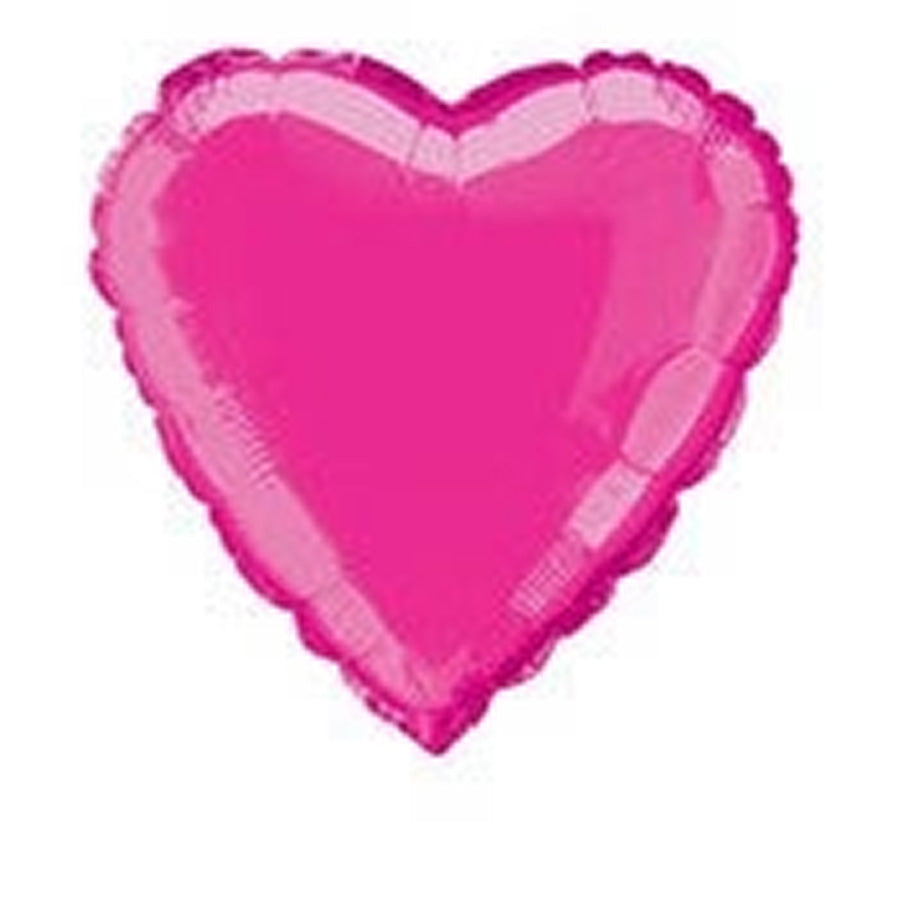 HOT PINK HEART 18"FOIL BLN PKG