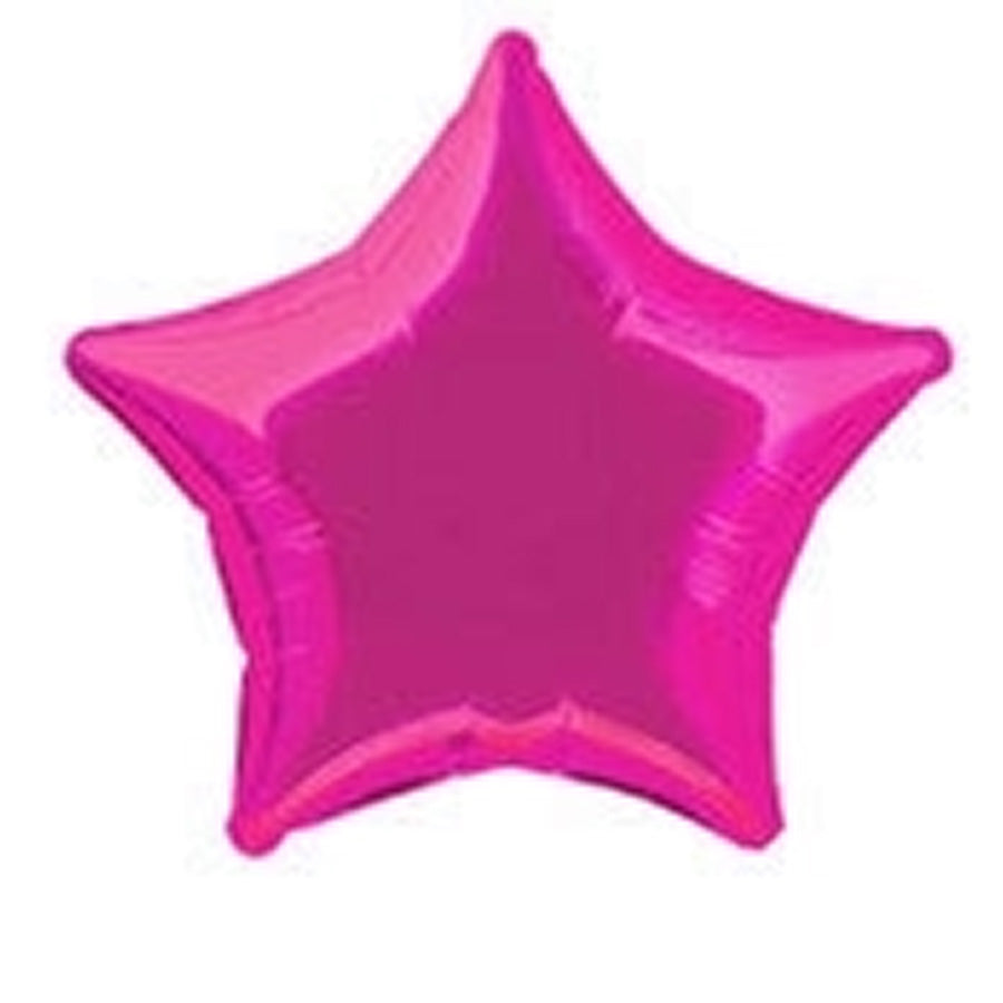 HOT PINK STAR 20" FOIL BLN PKG