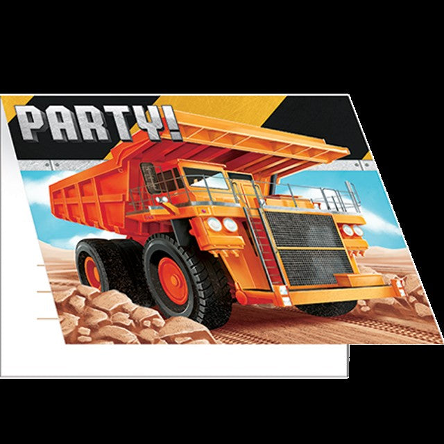 Construction Party Invitations