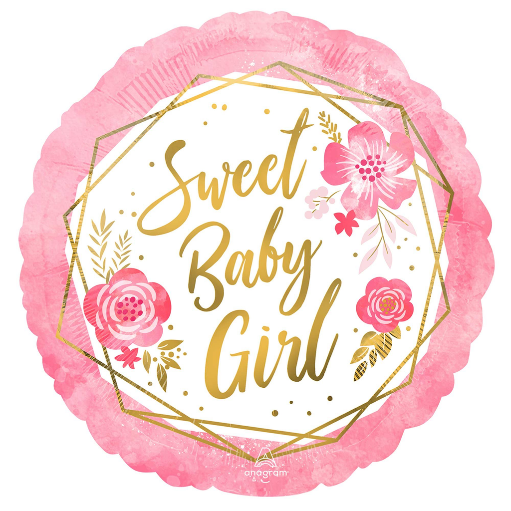 Sweet Baby Girl 18" Foil Balloons