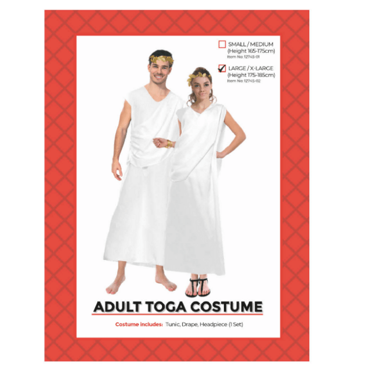 Adult Toga Toga Costume L/XL