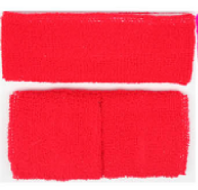 Headband & Wristband Set (Red)