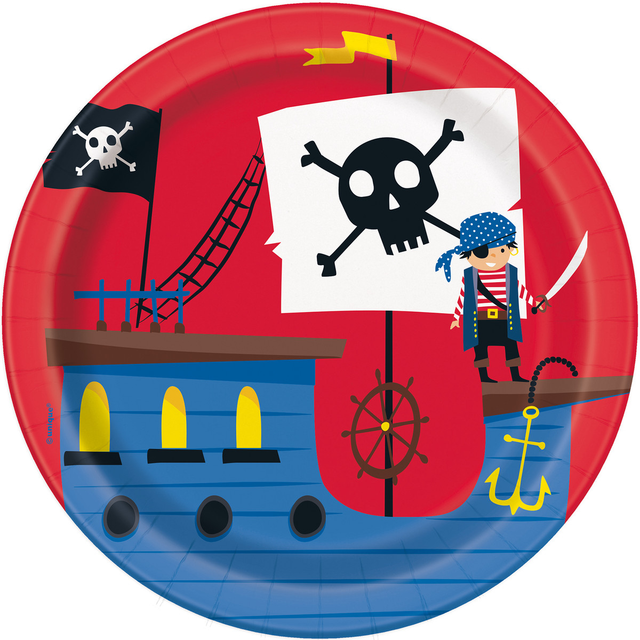 AHOY PIRATE 8 x 7" PLATES