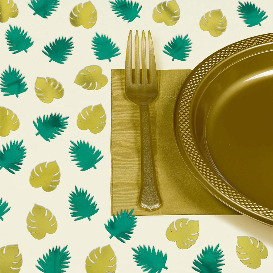 Key West Palm Leaves Foil Table Confetti Scatters PK48