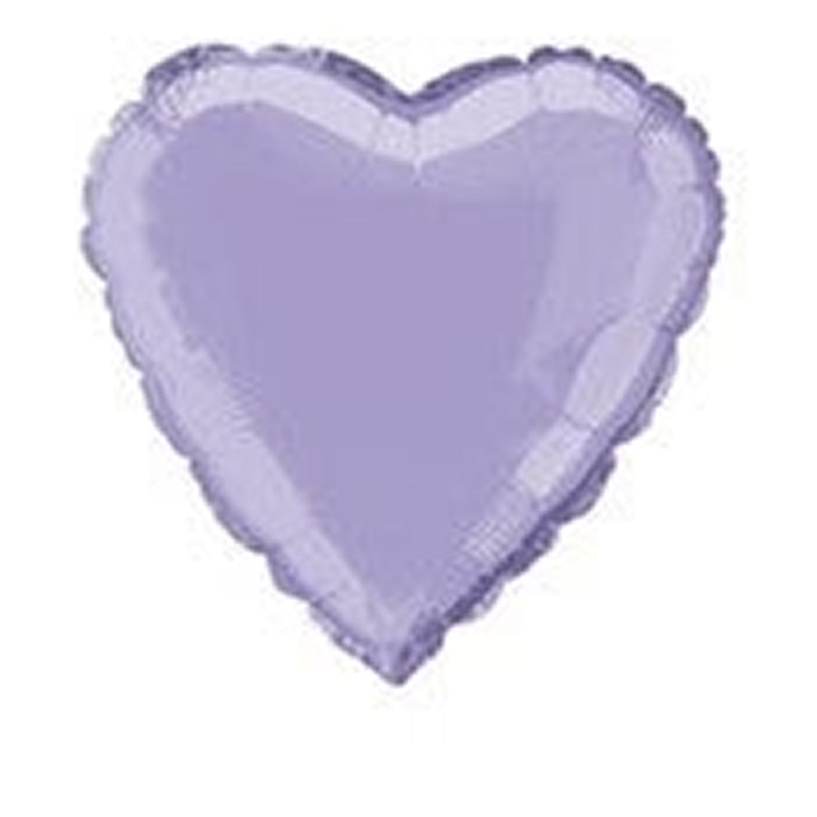 Lavender Heart 45cm (18") Foil Balloons Packaged