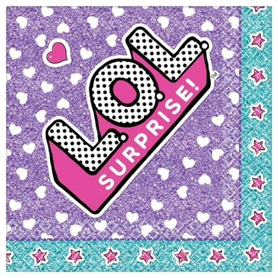 LOL Surprise Beverage Napkins 16pk 2ply