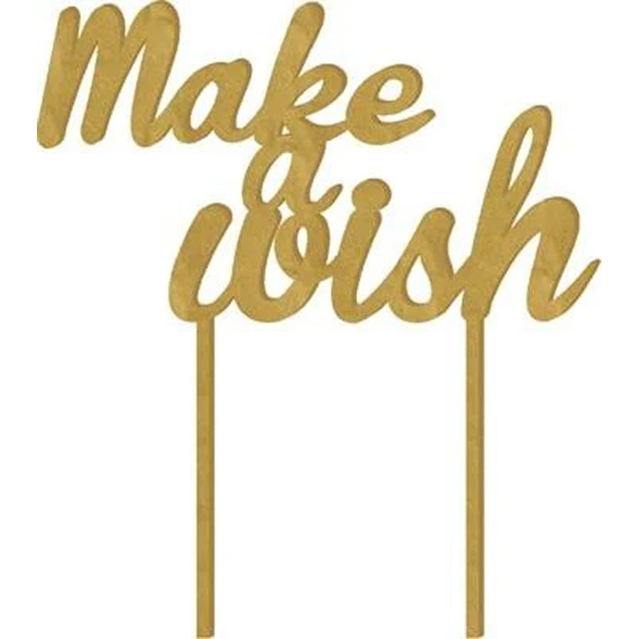 MAKE A WISH CAKE TOPPER