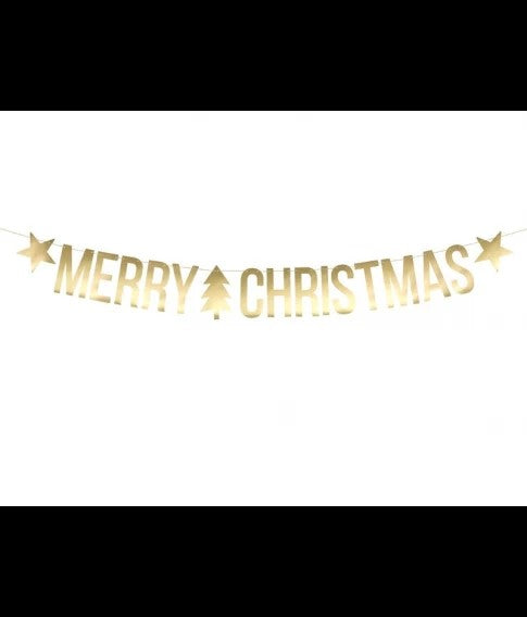 Merry Christmas Star Tree Banner